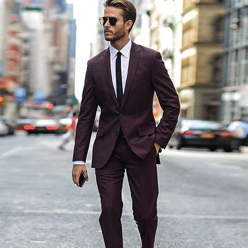 Burgundy Suits A bold style statement? Elegant Men's Attire