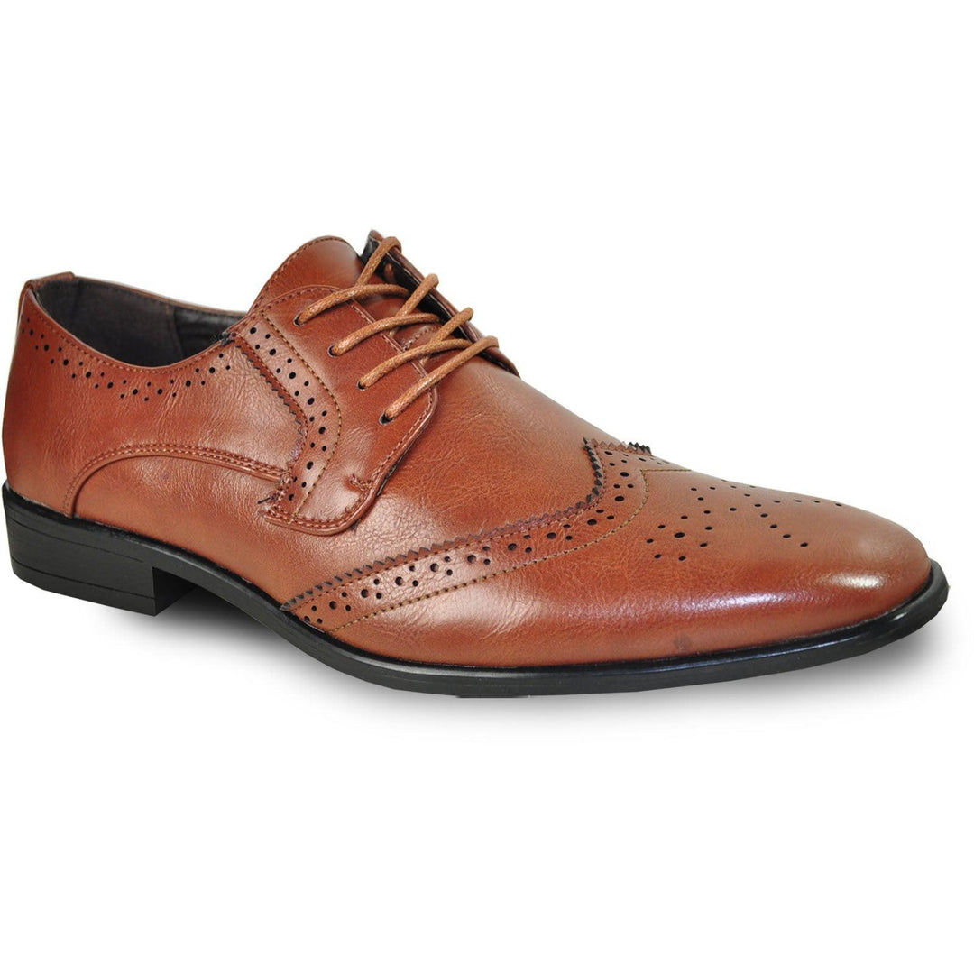 Bravo Brown 1920's Wingtip Dress Shoe - Lace Up Vintage-Style - Elegant Mensattire