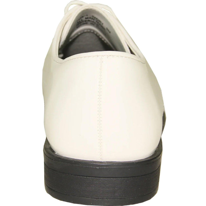 Bravo "Ivory Shine" Classic Plain Tuxedo Oxford Dress Shoes - Elegant Mensattire