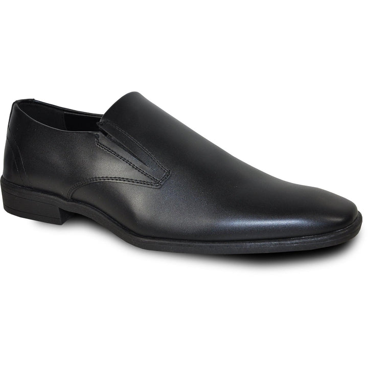 "Bravo Men's Black Pointy Square Toe Loafter - Classy Dress Footwear" - Elegant Mensattire