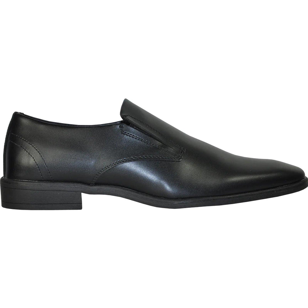 "Bravo Men's Black Pointy Square Toe Loafter - Classy Dress Footwear" - Elegant Mensattire