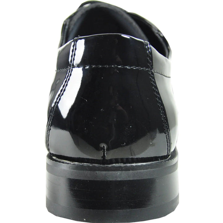 Bravo Men's Black Shiny Patent Tuxedo Shoe w/Round Toe - Elegant Mensattire