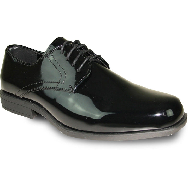 Bravo Men's Classic Formal Shiny Patent Tuxedo Shoe - Black - Elegant Mensattire