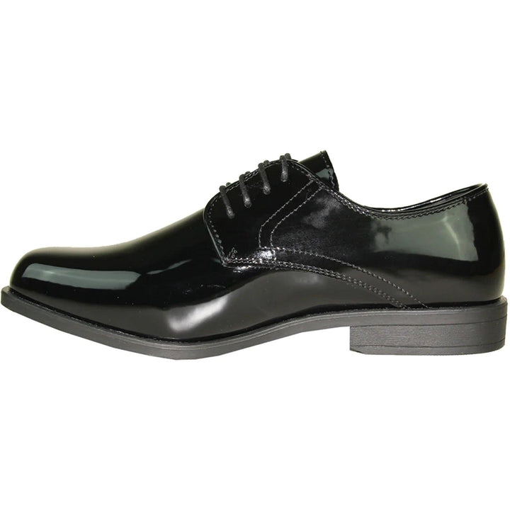 Bravo Men's Classic Formal Shiny Patent Tuxedo Shoe - Black - Elegant Mensattire