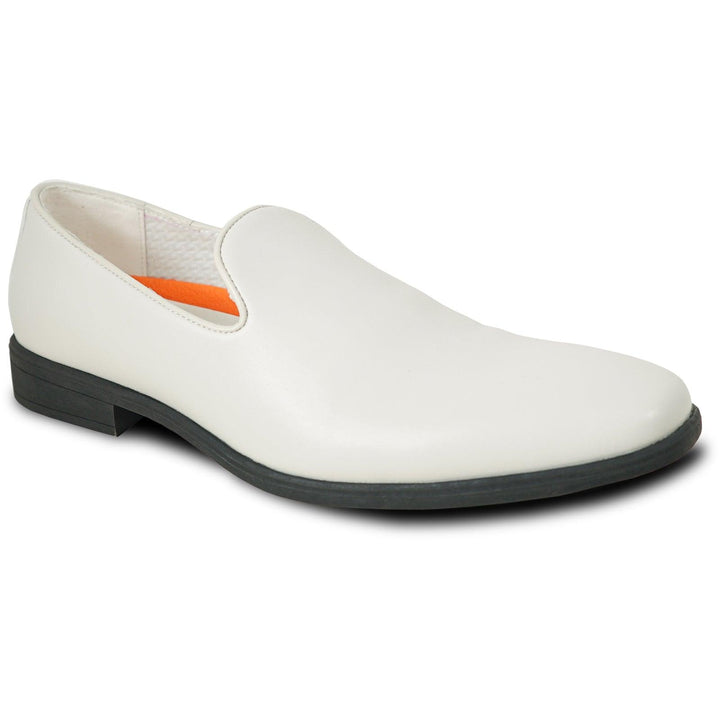 Bravo Men's Classic Ivory Slip-On Loafers - Dressy Simplicity. - Elegant Mensattire