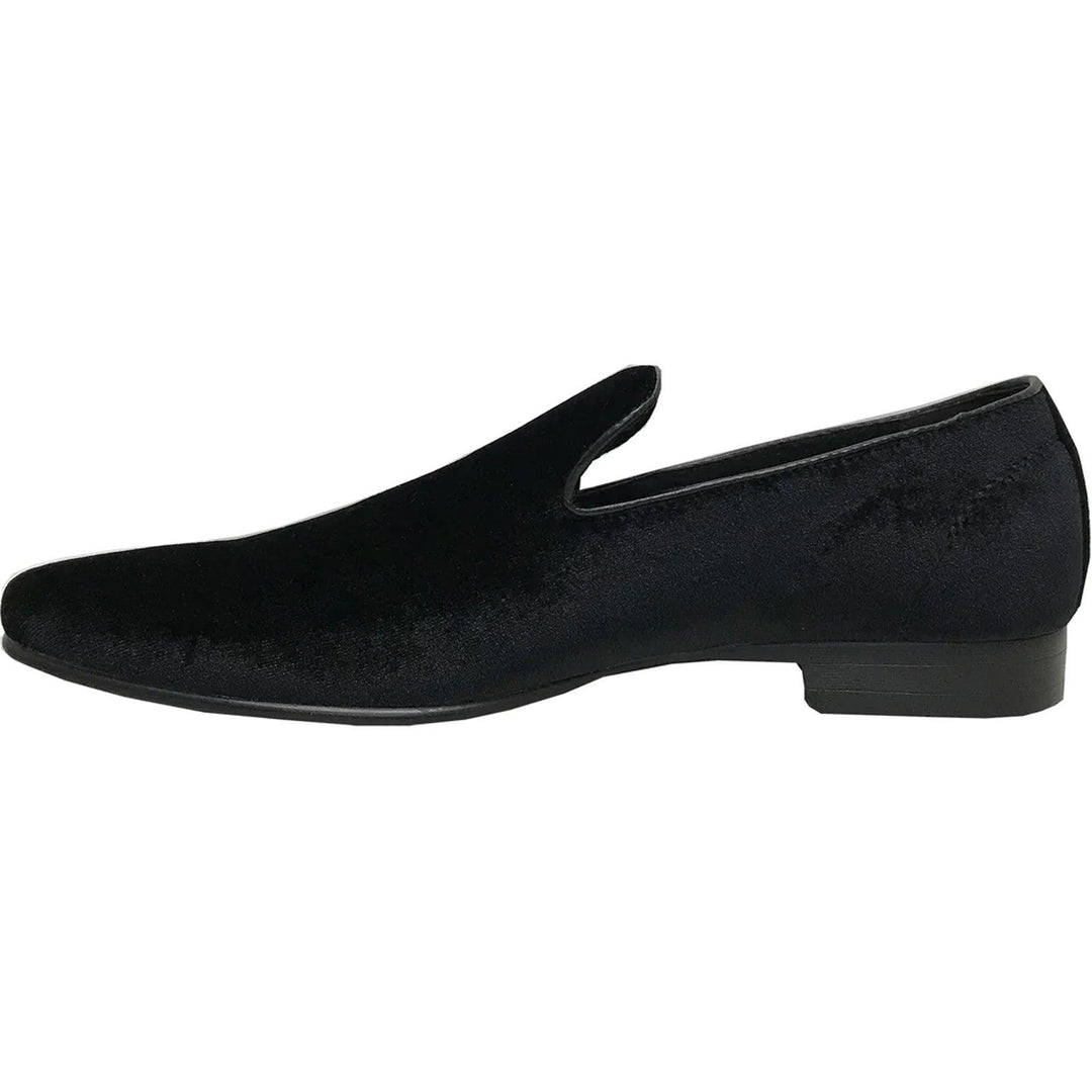 "Bravo Men's Velvet Tuxedo Loafer - Black" - Elegant Mensattire