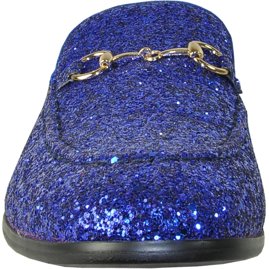 Bravo Royal Blue Glitter Sequin Tuxedo Loafers | Mens Formalwear - Elegant Mensattire