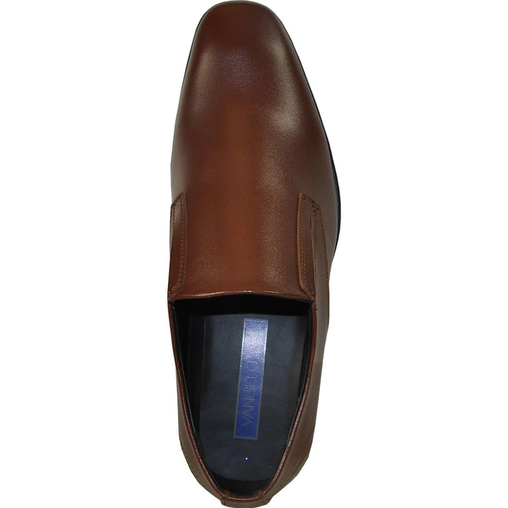 Brown 'Bravo' Mens Plain Pointy Square Toe Dress Loafer – A Sophisticated Upgrade. - Elegant Mensattire