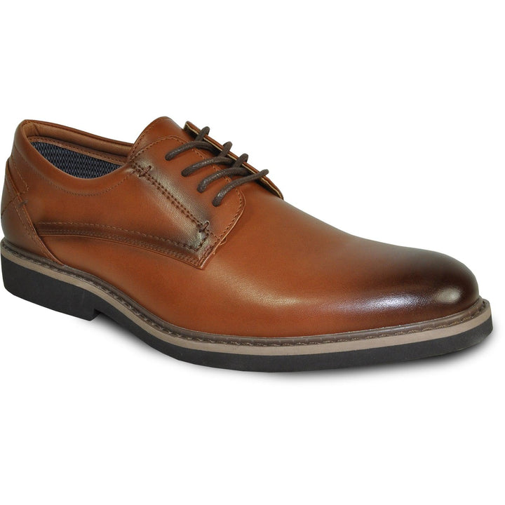 Classic Bravo Oxford - Antique Cognac Dress Shoe (Relaxed Fit) - Elegant Mensattire