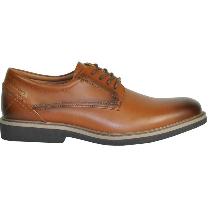 Classic Bravo Oxford - Antique Cognac Dress Shoe (Relaxed Fit) - Elegant Mensattire