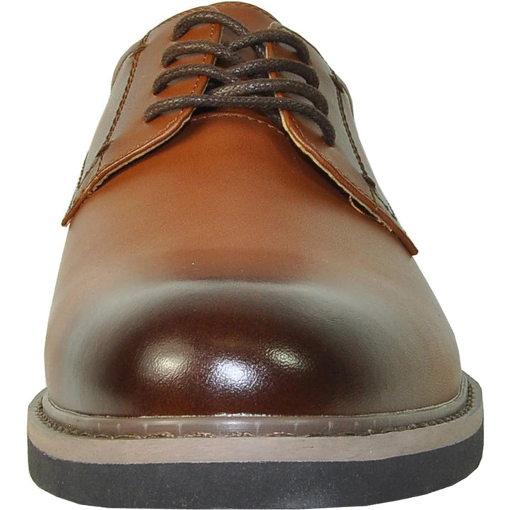 Classic Bravo Oxford - Antique Cognac Dress Shoe (Relaxed Fit) - Elegant Mensattire