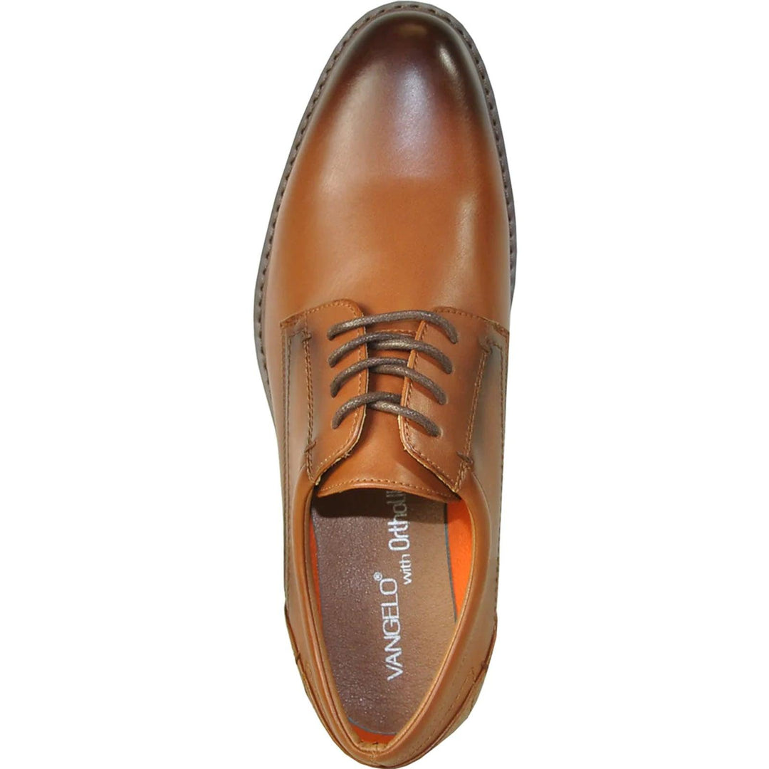 Classic Bravo Oxford - Antique Cognac Dress Shoe (Relaxed Fit) - Elegant Mensattire