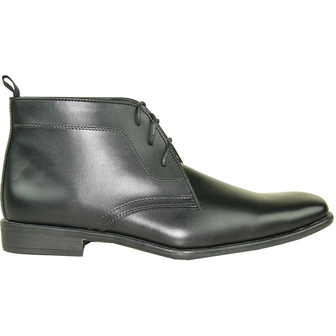 "Classic Matte Black Allure Prom & Wedding Dress Men's Ankle Boot" - Elegant Mensattire