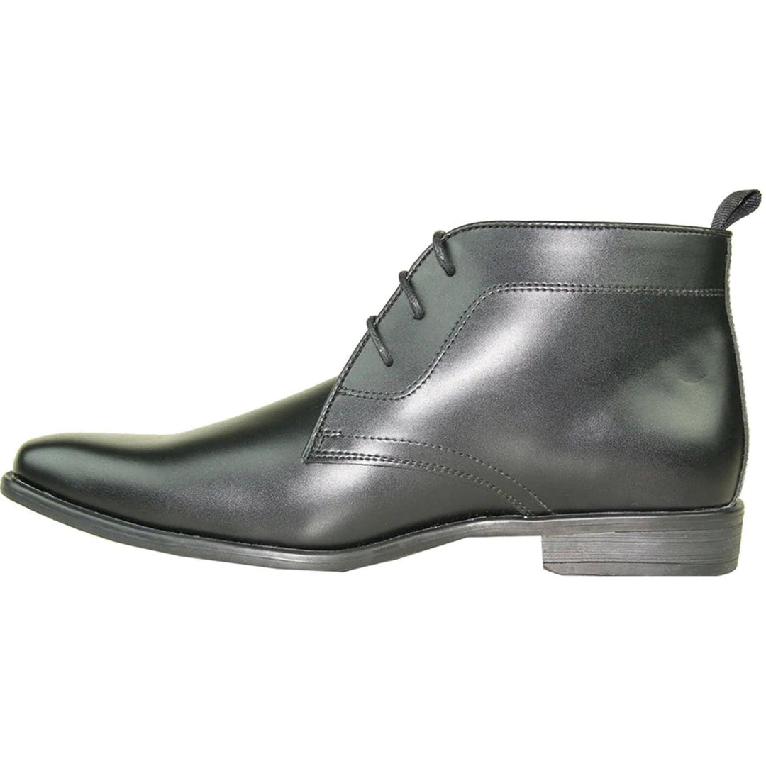 "Classic Matte Black Allure Prom & Wedding Dress Men's Ankle Boot" - Elegant Mensattire