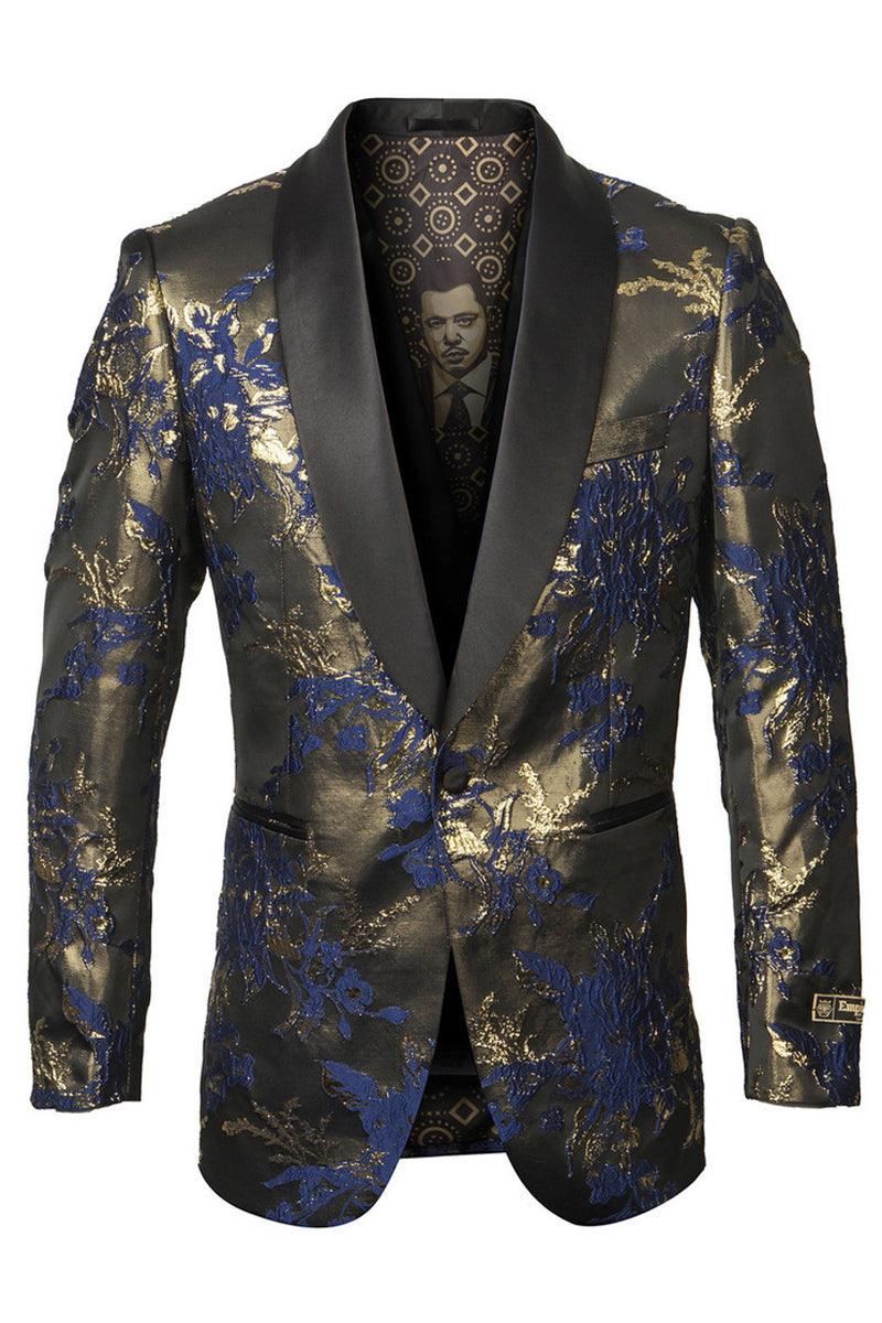 Collection

Men's Navy & Gold Satin Paisley Prom Tuxedo Jacket by Empire Collection - Elegant Mensattire