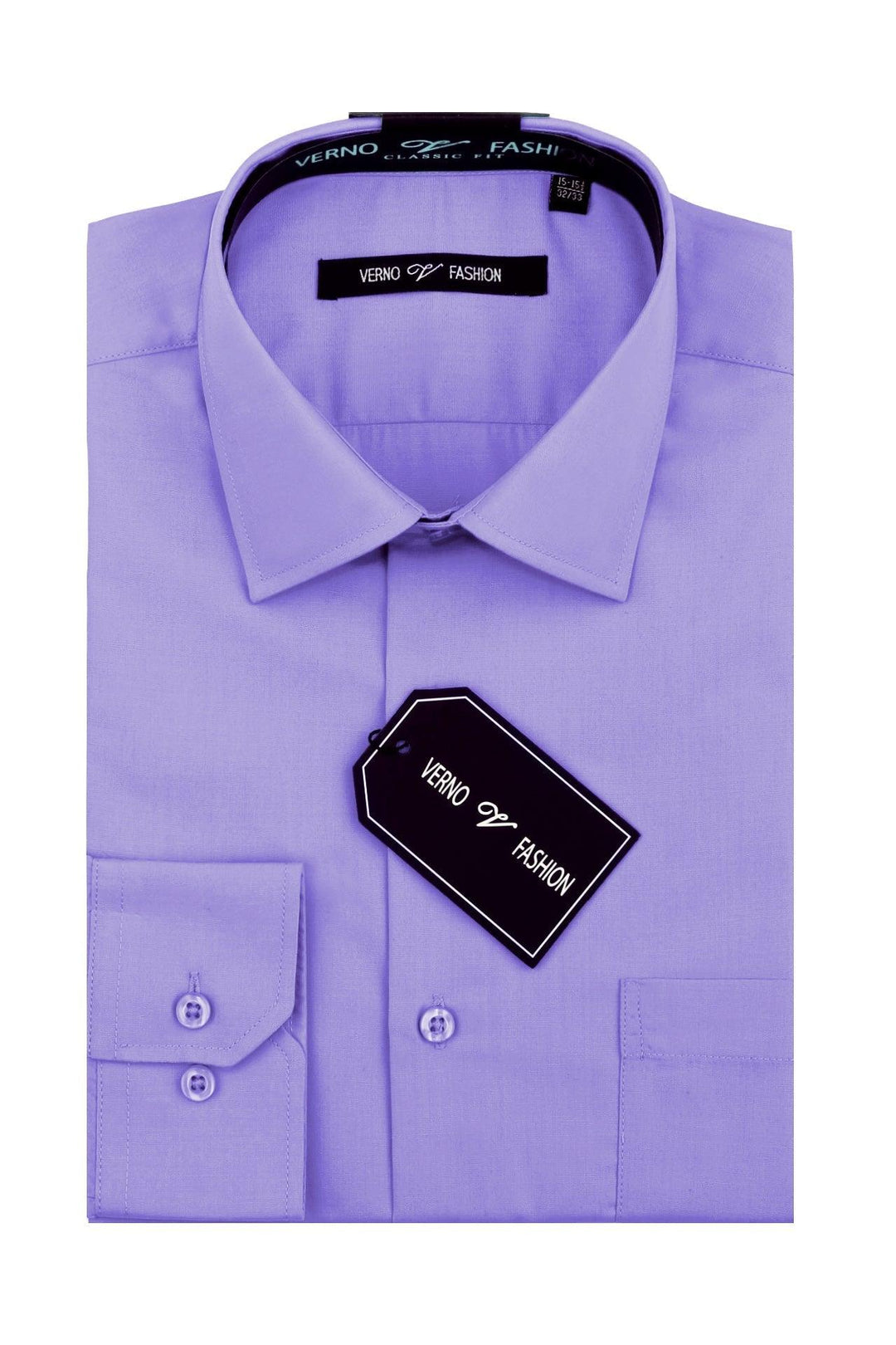 Daniel Ellissa Men's Lavender Cotton-Blend Dress Shirt, Regular Fit - Elegant Mensattire