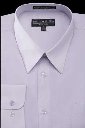 "Daniel Ellissa Men's Regular Fit Basic Dress Shirt in Lilac Lavender" - Elegant Mensattire