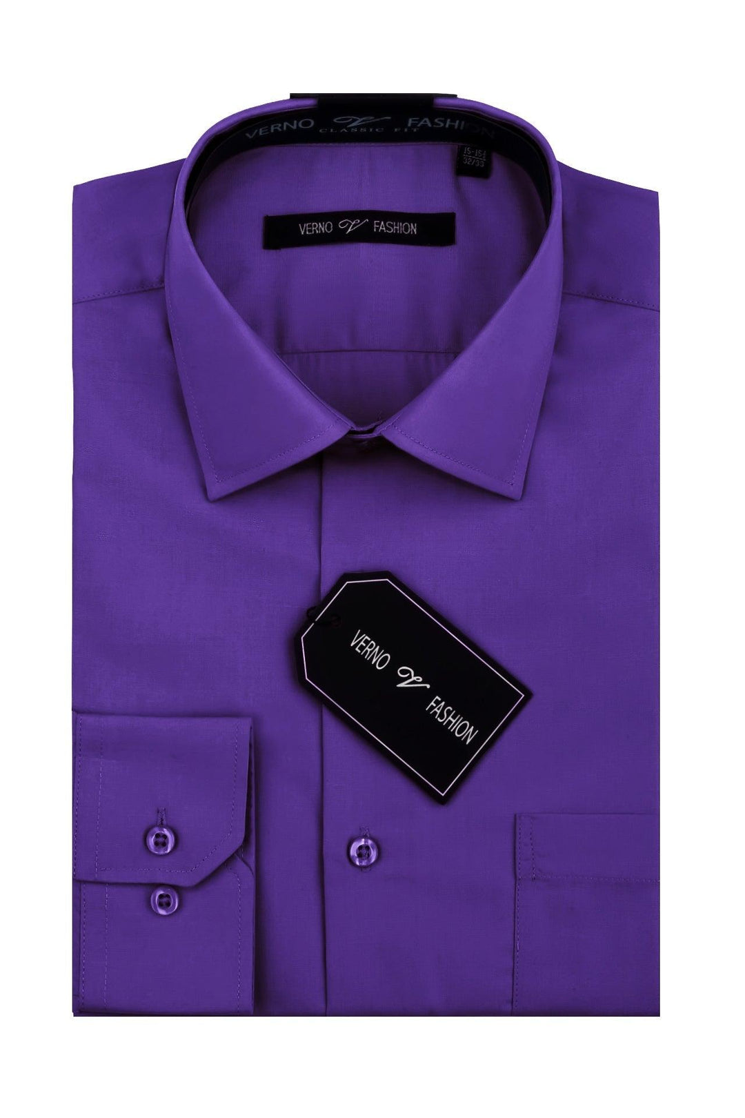 "Daniel Ellissa Men's Regular-Fit Cotton-Blend Dress Shirt - Lavender Lilac" - Elegant Mensattire