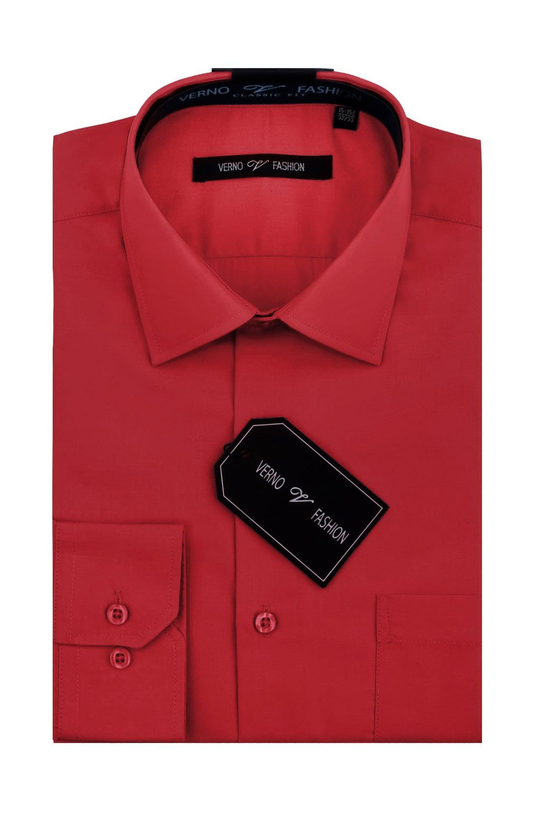 Daniel Ellissa Men's Regular Fit Cotton Dress Shirt in Brick Red - Elegant Mensattire