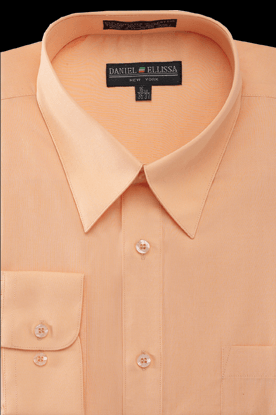 Daniel Ellissa Men's Regular Fit Peach Basic Shirt - Classy Style for Every Occasion - Elegant Mensattire