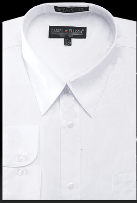 Daniel Ellissa Men's White Basic Dress Shirt: Regular Fit & Classy Style - Elegant Mensattire