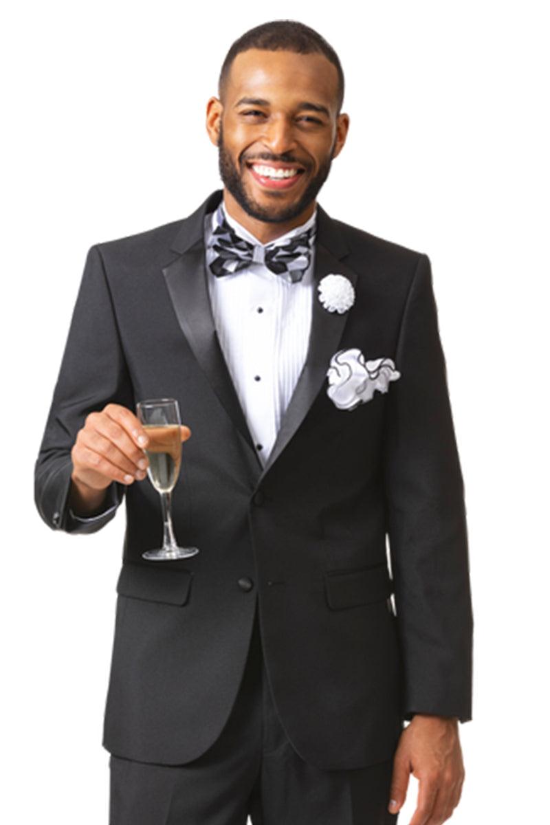"EJ Samuel Black Tuxedo: Modern Fit & Two-Button Style" - Elegant Mensattire