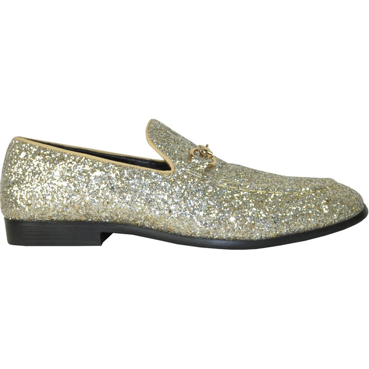 "Gold Glitz Tuxedo Loafers by Bravo - Sophisticated & Stylish Menswear" - Elegant Mensattire