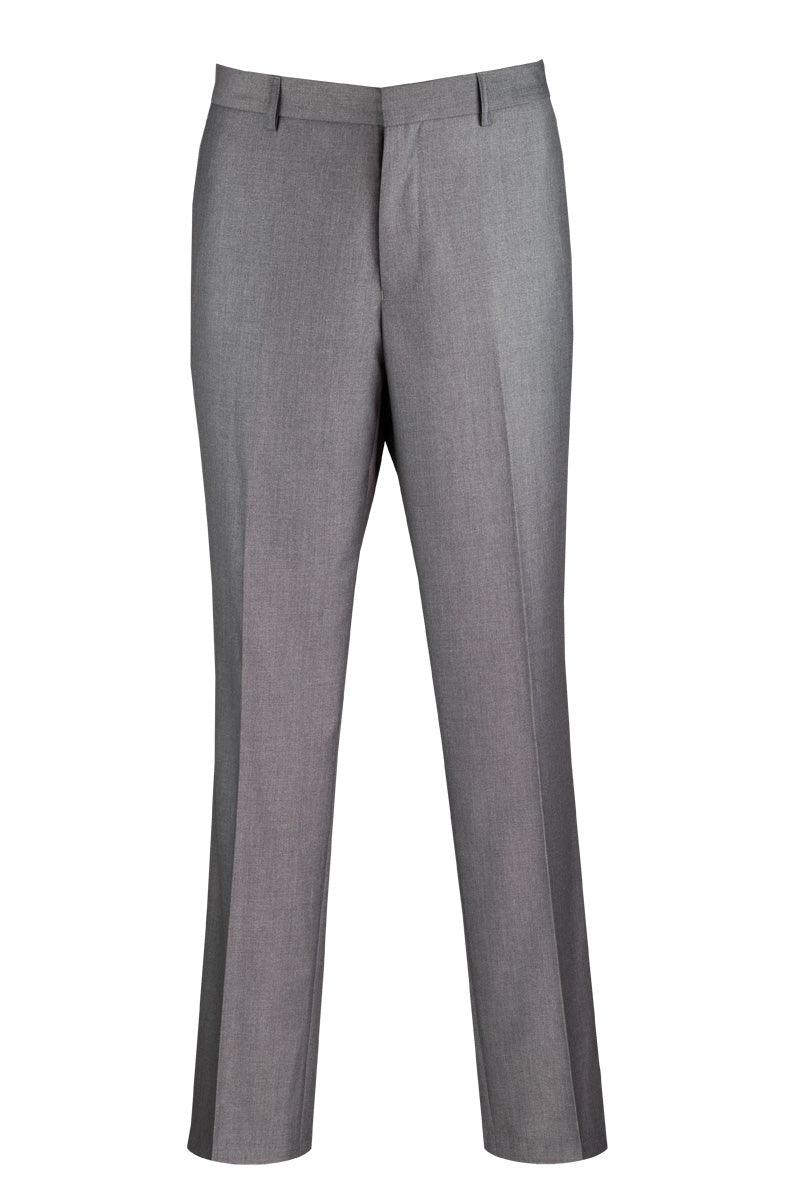 "Grey Wool-Feel Dress Pants - Vinci Modern Fit for Men" - Elegant Mensattire