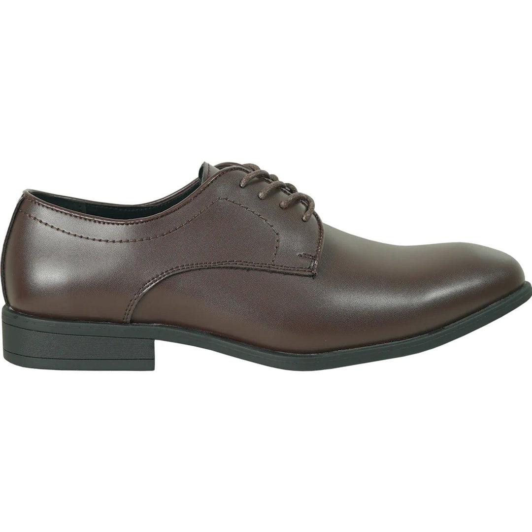 Leather

Bravo Leather Men's Round Toe Dress Oxfords in Dark Brown - Elegant Mensattire