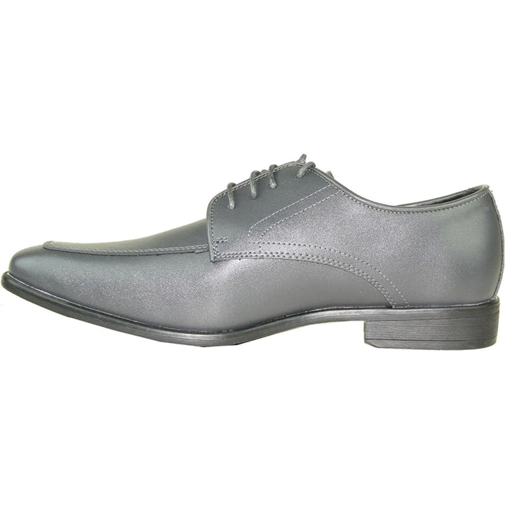 "Light Grey Allure Men's Elegant Oxford Lace-Up Dress & Tuxedo Shoes" - Elegant Mensattire