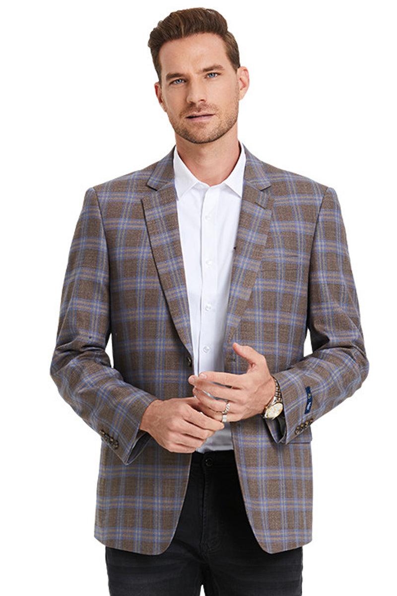 Man 

"Tazio Man Men's Two-Btn. Sport Coat in Dark Camel Bronze - Business Casual" - Elegant Mensattire