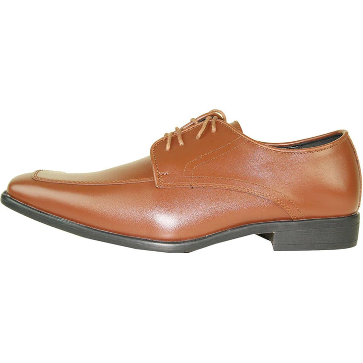 Men's Allure Light Brown Formal Oxford Lace-Up Dress & Tuxedo Shoes - Elegant Mensattire