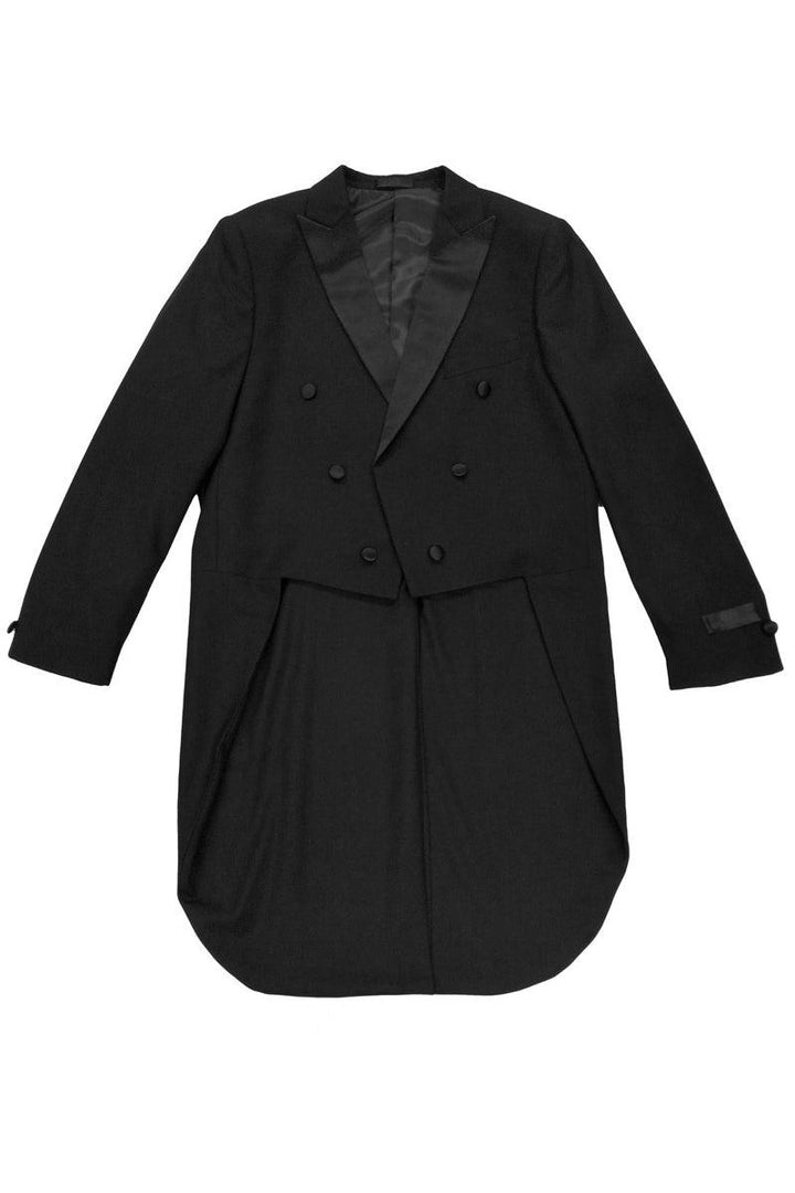 Men's BM Bryan Michaels Classic Black Tuxedo Tail Coat | Modern Fit - Elegant Mensattire