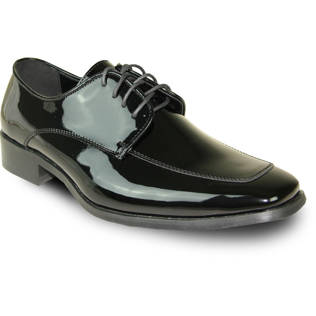 Men's Bravo Tux Shoes: Shiny Patent Moc Toe For Stylish Prom Nights - Elegant Mensattire