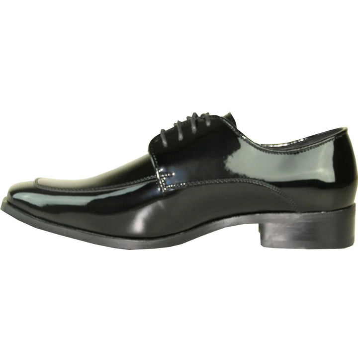 Men's Bravo Tux Shoes: Shiny Patent Moc Toe For Stylish Prom Nights - Elegant Mensattire