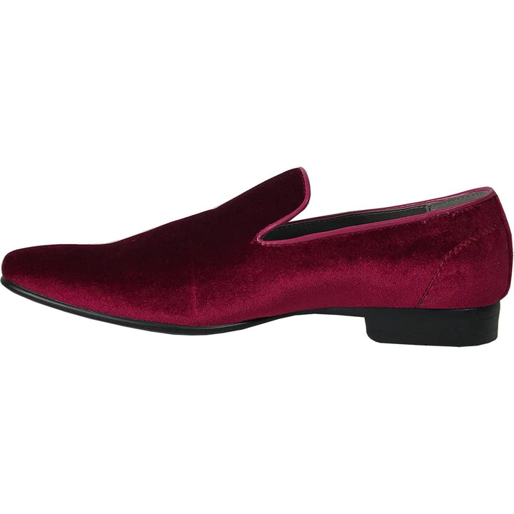 Men's Luxe Velvet Tuxedo Loafer by Bravo | Burgundy - Elegant Mensattire