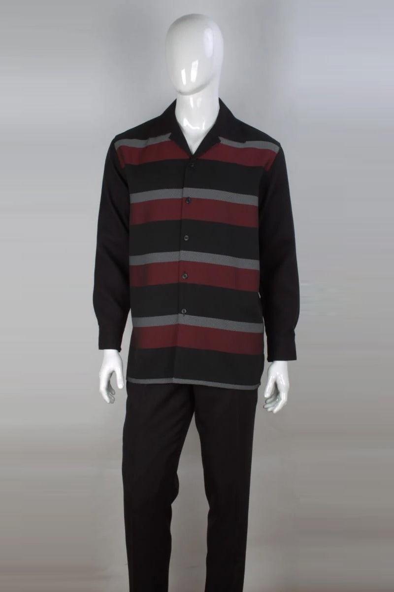 "Men's Stylishly Tailored Long-Sleeve Walking Suit by Apollo King" - Elegant Mensattire