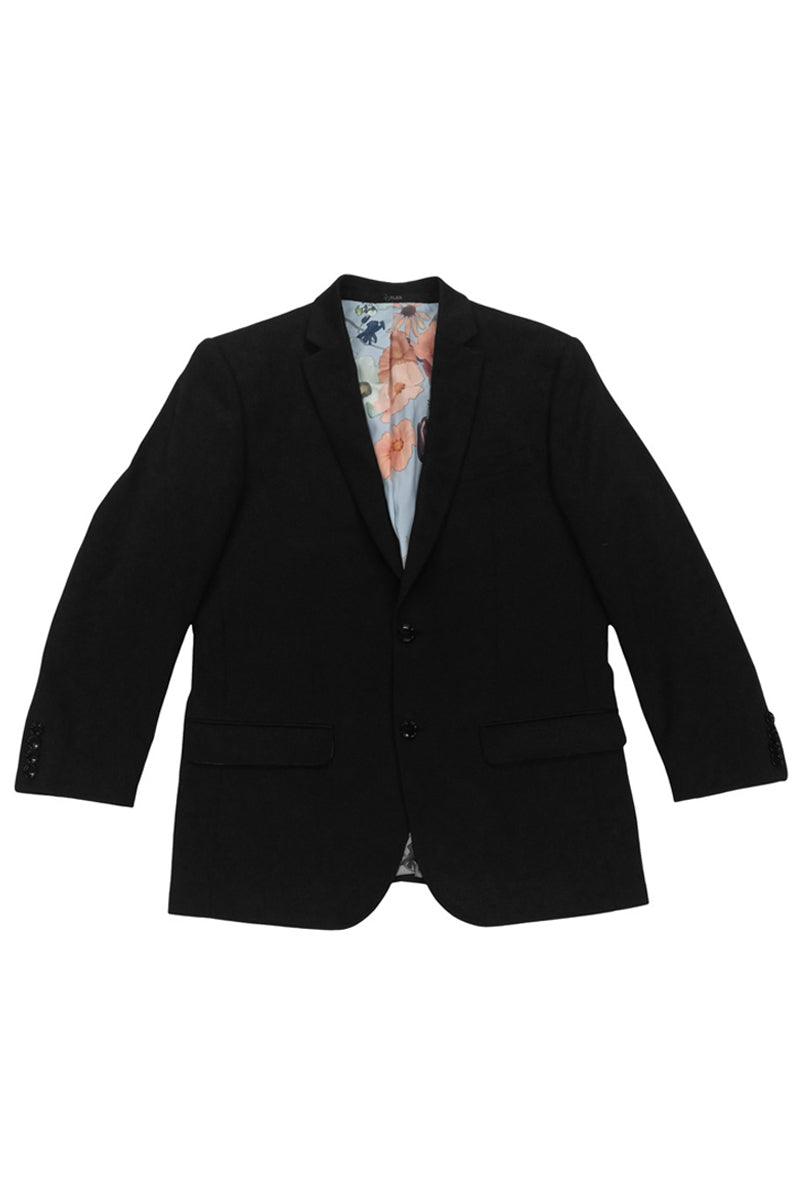 Men's Tazio Slim Fit Travel Blazer in Black – Stretch & Sophistication - Elegant Mensattire