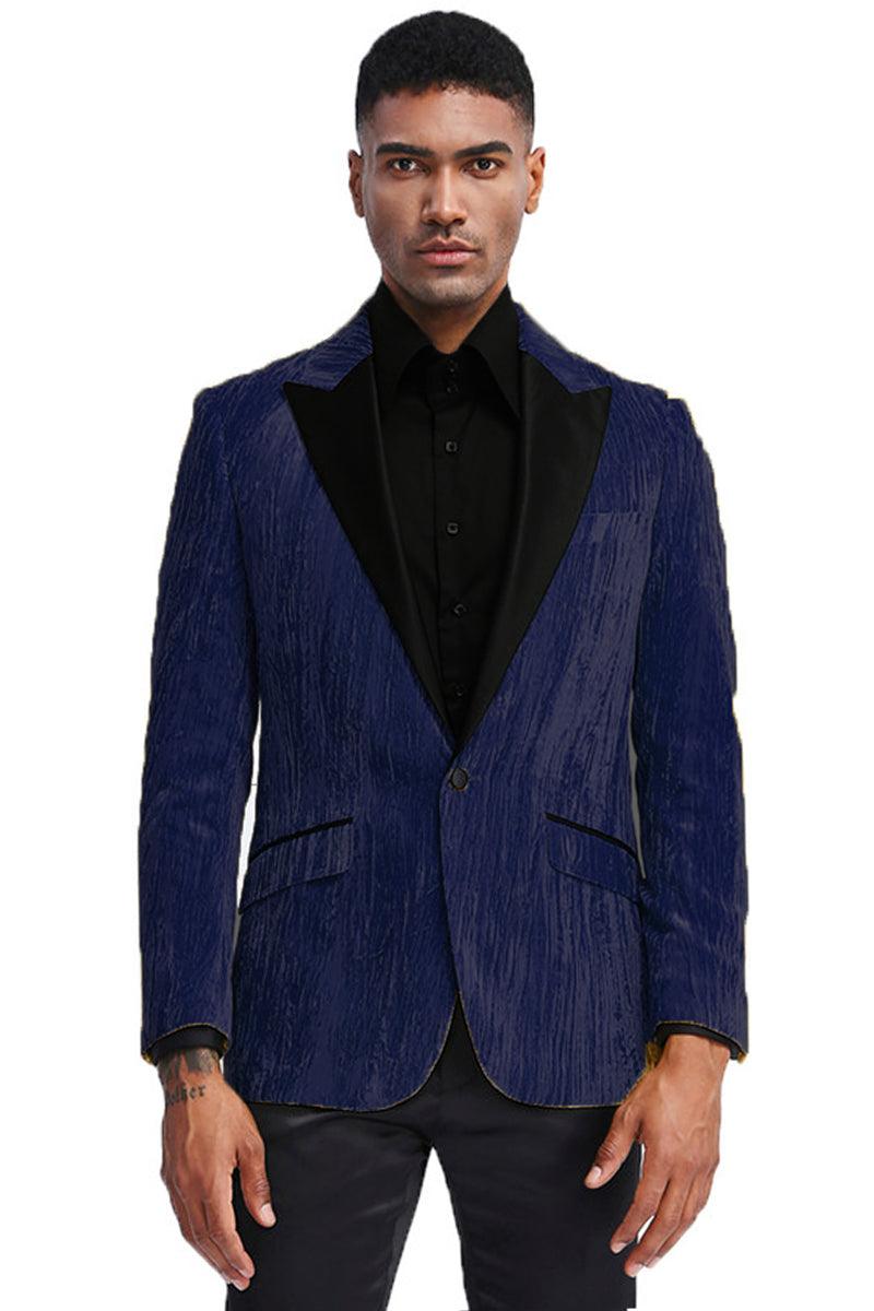 Men's Tazio Turquoise Velvet Tuxedo Jacket - Sophisticated Prom Style - Elegant Mensattire