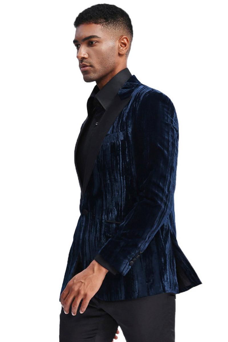 Men's Tazio Turquoise Velvet Tuxedo Jacket - Sophisticated Prom Style - Elegant Mensattire