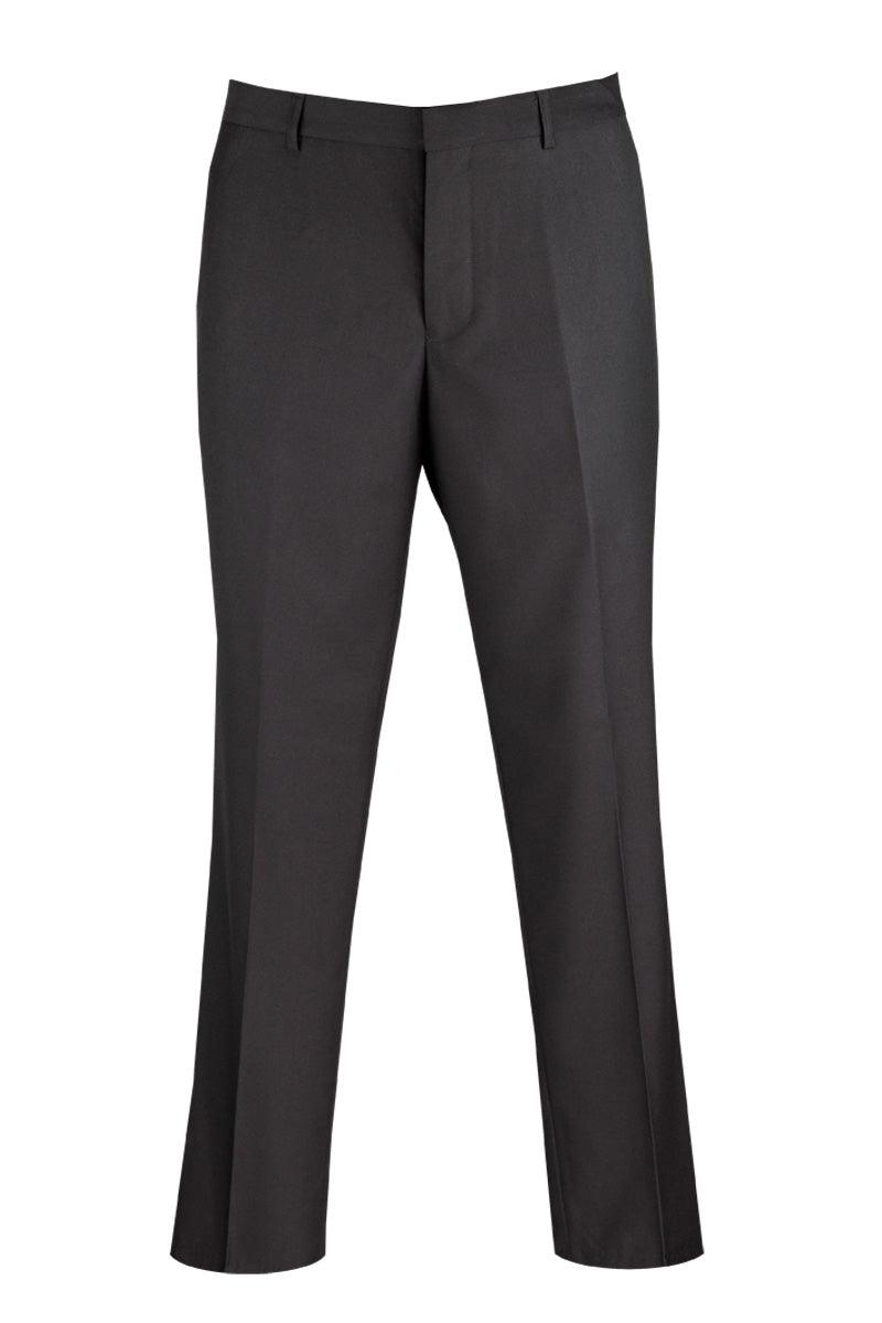 Men's Vinci Wool-Blend Dress Pants | Modern Fit & Black - Elegant Mensattire