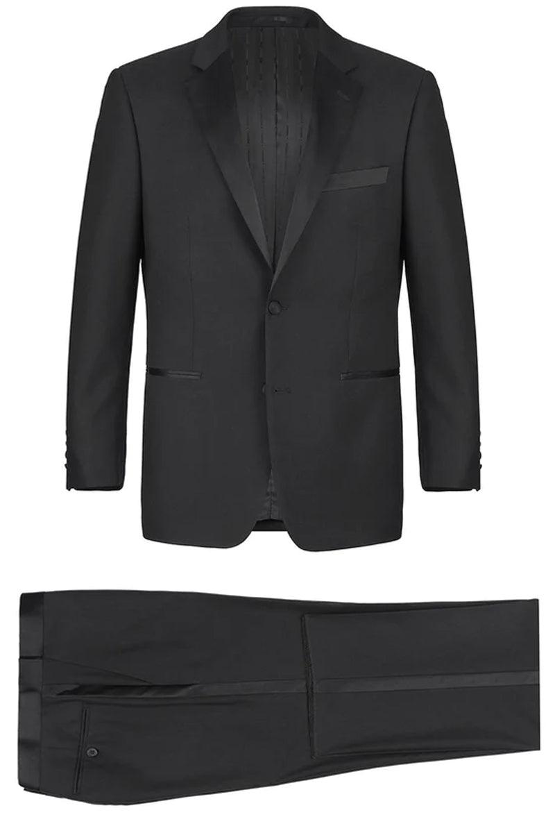 Renoir Men's Traditional Tuxedo: Black Two-Button Notch Lapel Fit - Elegant Mensattire