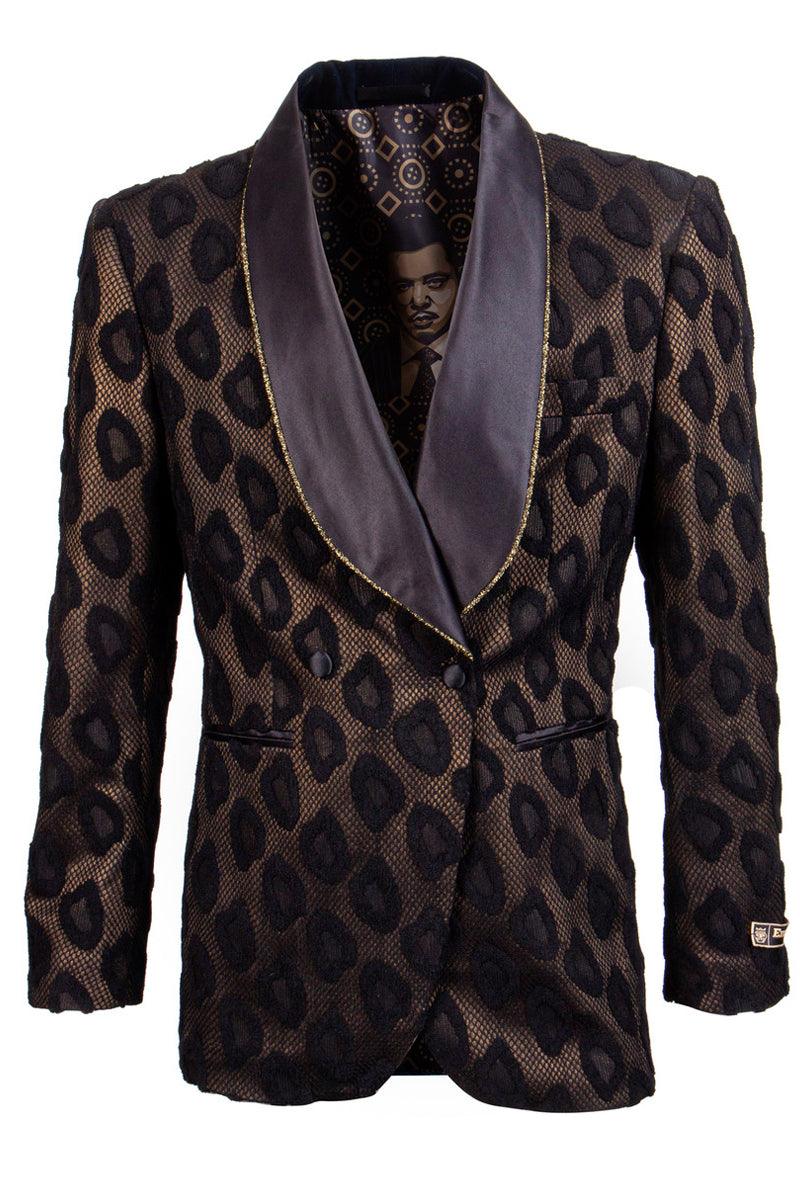 State Finery 

Empire State Finery Men's Cheetah-Print Tuxedo Jacket in Black & Gold - Elegant Mensattire