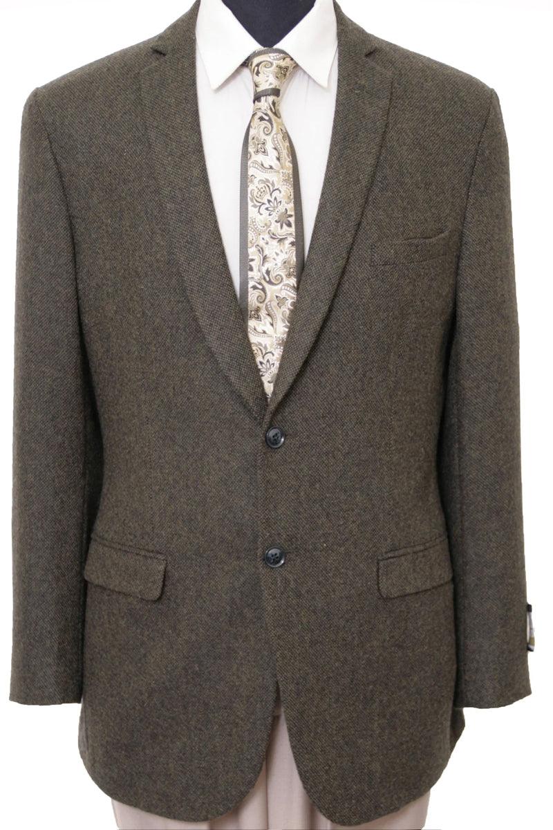 Suiting 

Tazio Suiting Men's Professors Wool Blazer in Drab Olive Brown - Elegant Mensattire