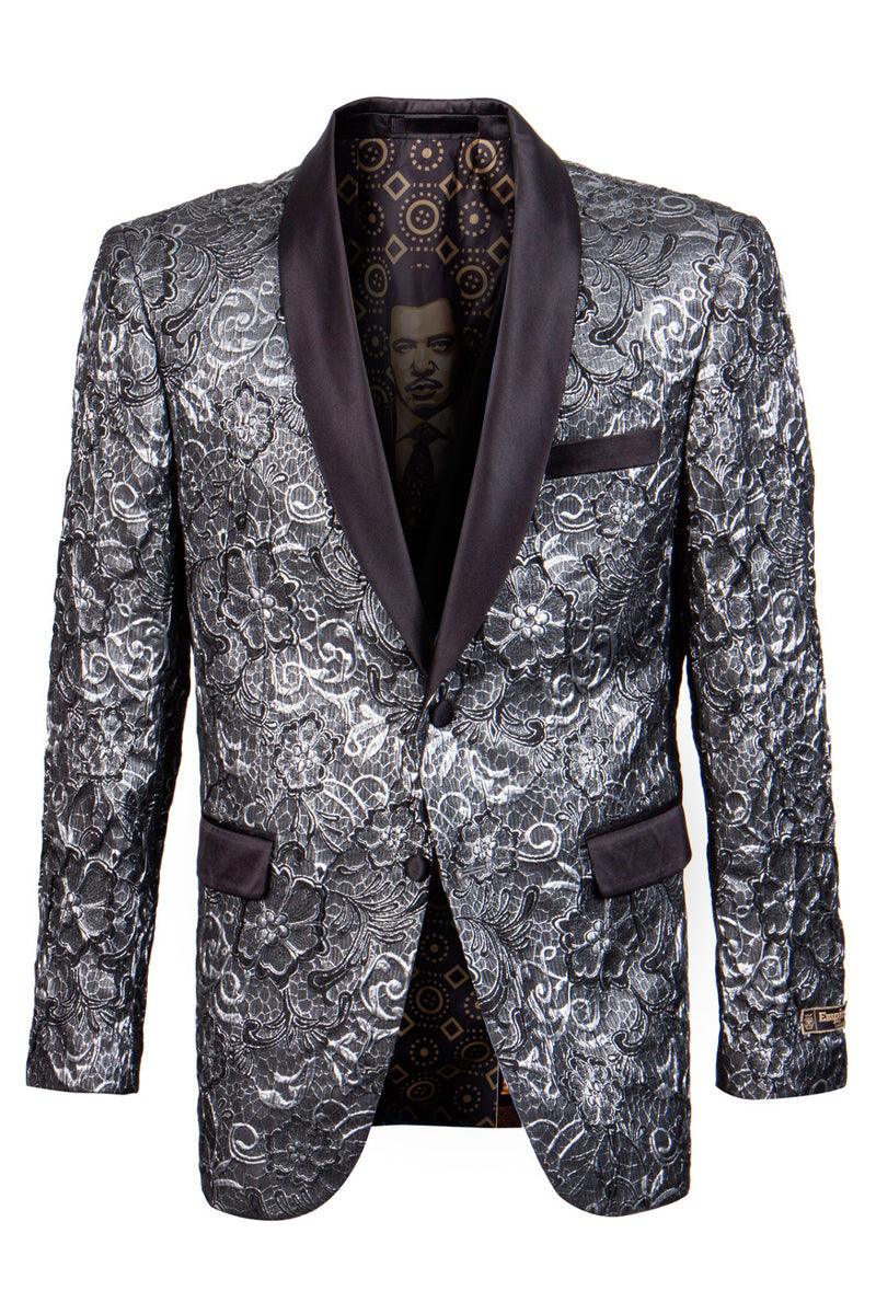 Tailoring

Men's Empire Tailoring PAX Paisley Shawl Collar Silver Tuxedo Dinner Jacket - Elegant Mensattire