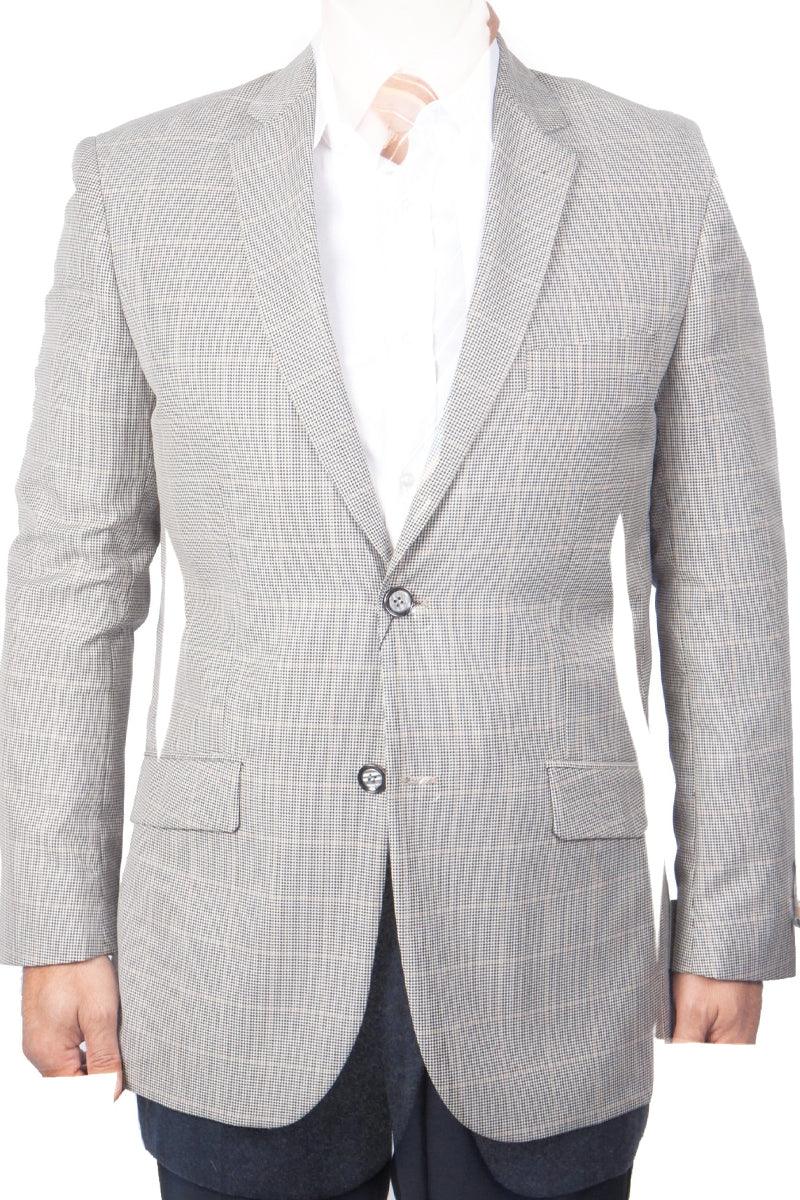 Tazio Men's Houndstooth Sport Coat - 2 Button Classic Black & White - Elegant Mensattire